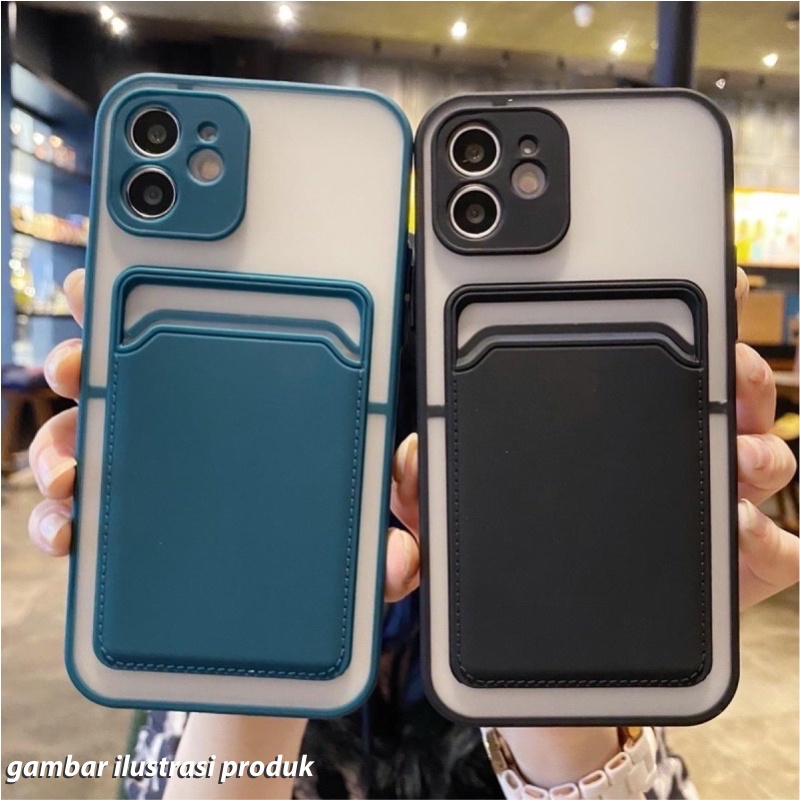 Soft Case Vivo Y20 Y20s [G] Y12S Colored Card Slot TPU Casing Holder Simpan Kartu