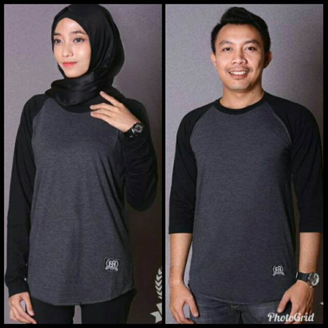 KAOS RAGLAN UNISEX CEWEK COWOK KAOS COUPLE FAMILY IBU DAN ANAK KAOS POLOS UNISEX KAOS RAGLAN MURAH