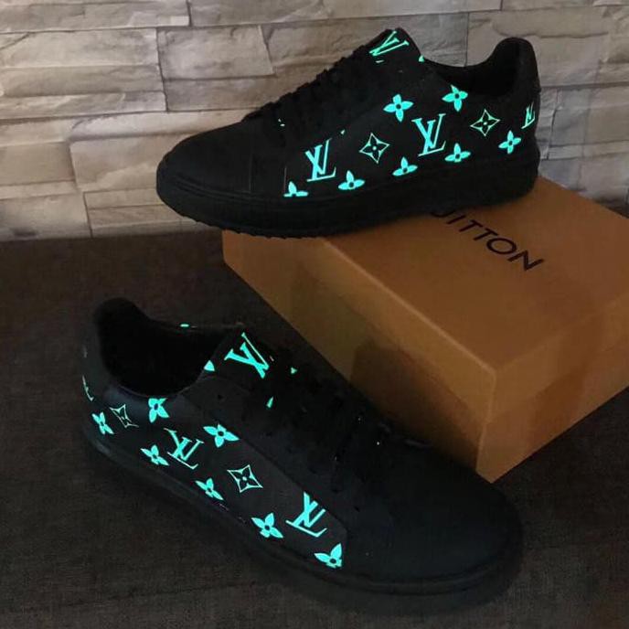✨F⚡ash Sale♎ sepatu kekinian cowok Sepatu LV Lv lv Reflective New Black-White BURUAN>ORDER