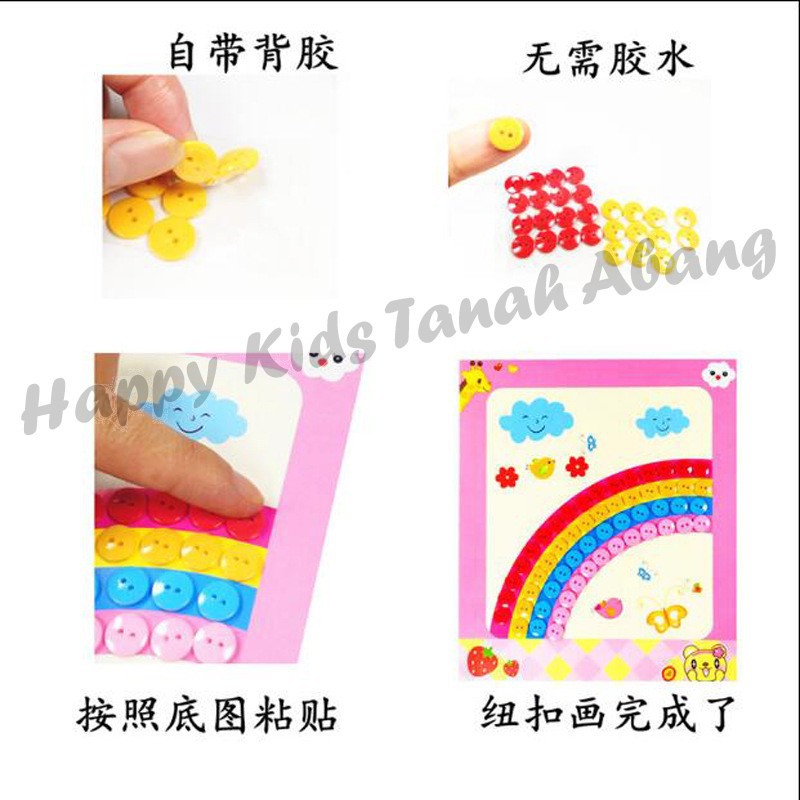 DIY TEMPEL KANCING / PAINTING BUTTON STICKER / MAINAN EDUKASI MONTESSORI