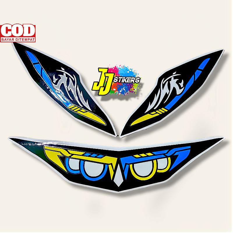 stiker lampu dan alis BEAT NEW DELUXE 2020 SAMPAI 2021