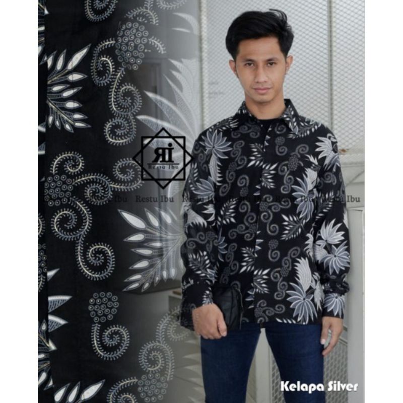 Realpict kemeja lengan panjang//kemeja batik seragam//kemeja pesta