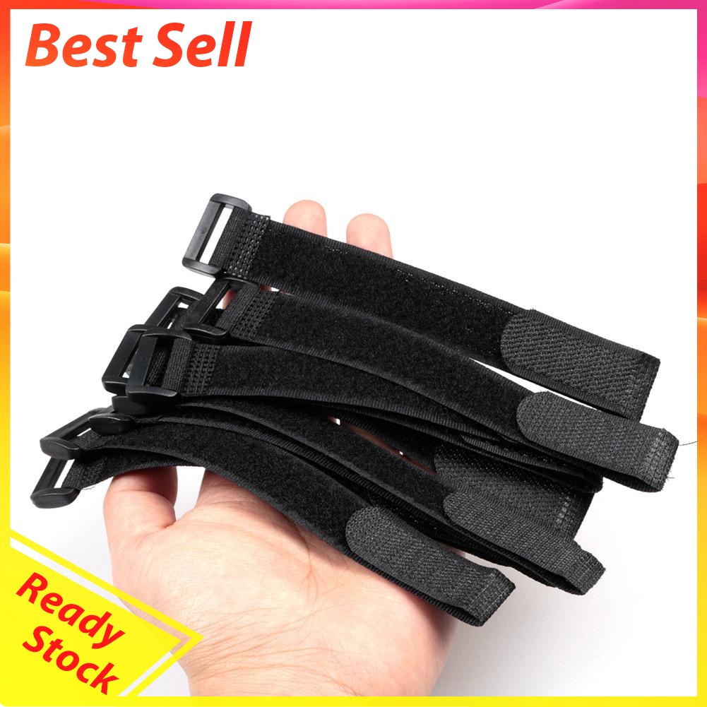 10pcs Fishing Rod Tie Holder Strap Suspenders Fastener Hook Loop Ties Belt