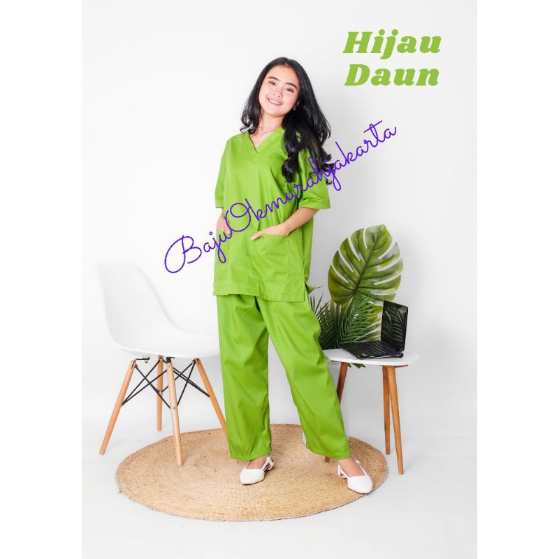 Jual Baju OK / Baju Jaga Warna HIJAU DAUN | Shopee Indonesia