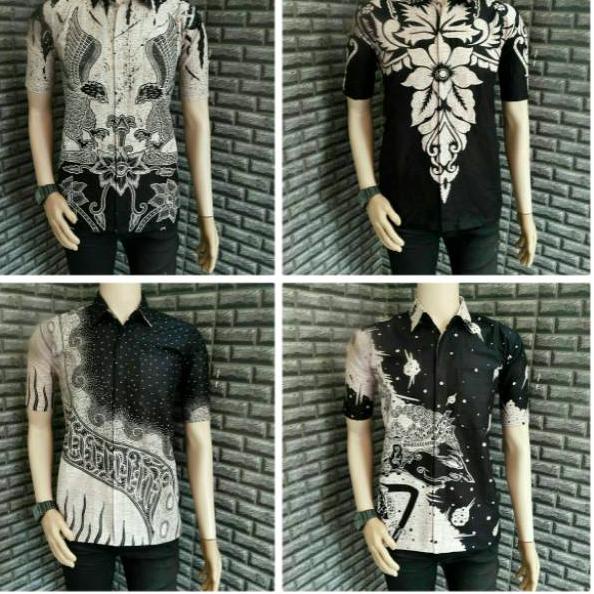 Koleksi Terbaru.. Kemeja Pria Lengan Pendek Alisan Batik Kemeja Pria Pendek Motif Batik M L XL Batik