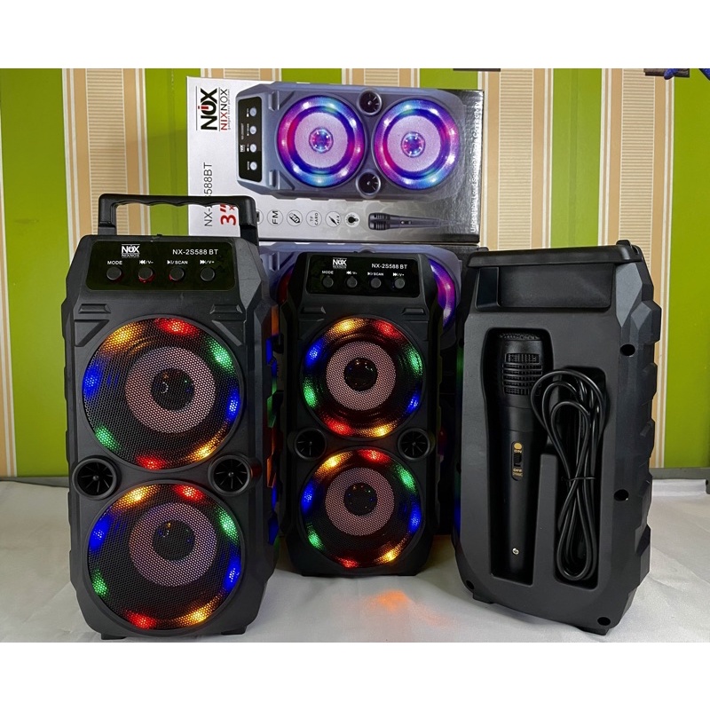 Speaker bluetooth  portabel BIG BASS S88 speaker bluetooth termurah-NX2S588 LED