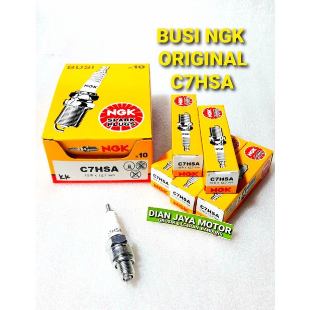 BUSI NGK ORIGINAL C7HSA (ISI 10PCS) BUSI ALL BEBEK  MIO SUPRA SMASH