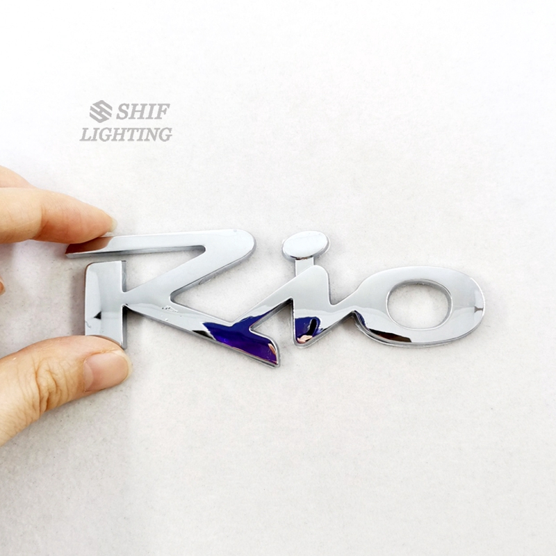 1Pc Stiker Emblem / Badge Bahan ABS Warna Krom untuk KIA Rio