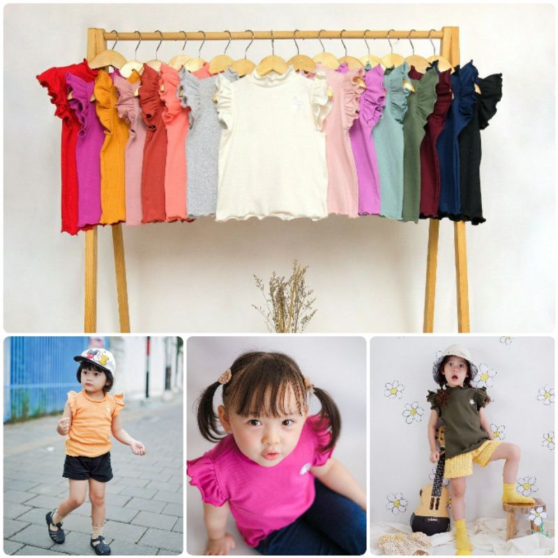 Rib Top Flamingo 1-6 Tahun / Atasan Kaos Anak Cewe Perempuan Murah Lucu RM KIDSWEAR
