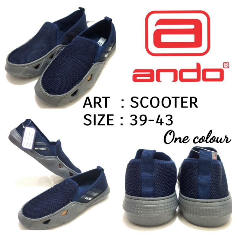 SEPATU SELOP PRIA SANTAI ANDO SCOOTER SIZE 39-43 MURAH RINGAN NYAMAN DIPAKAI