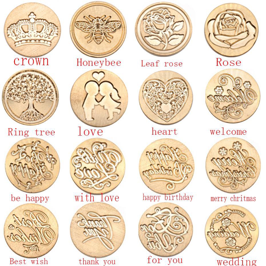 

Paint Seal On The Birthday Card Retro Diy Envelope Stamps Rose Crown Tree Ornament Classic Wedding