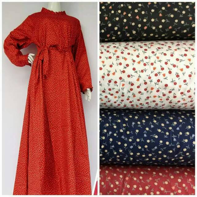 Gamis motif baru motif Melati. Kiky Collection