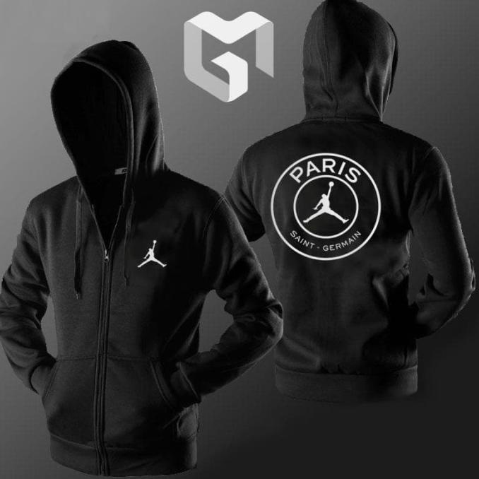 Jaket Hoodie Sweater Jordan Psg Paris Saint Germain Sweatshirt Zipper