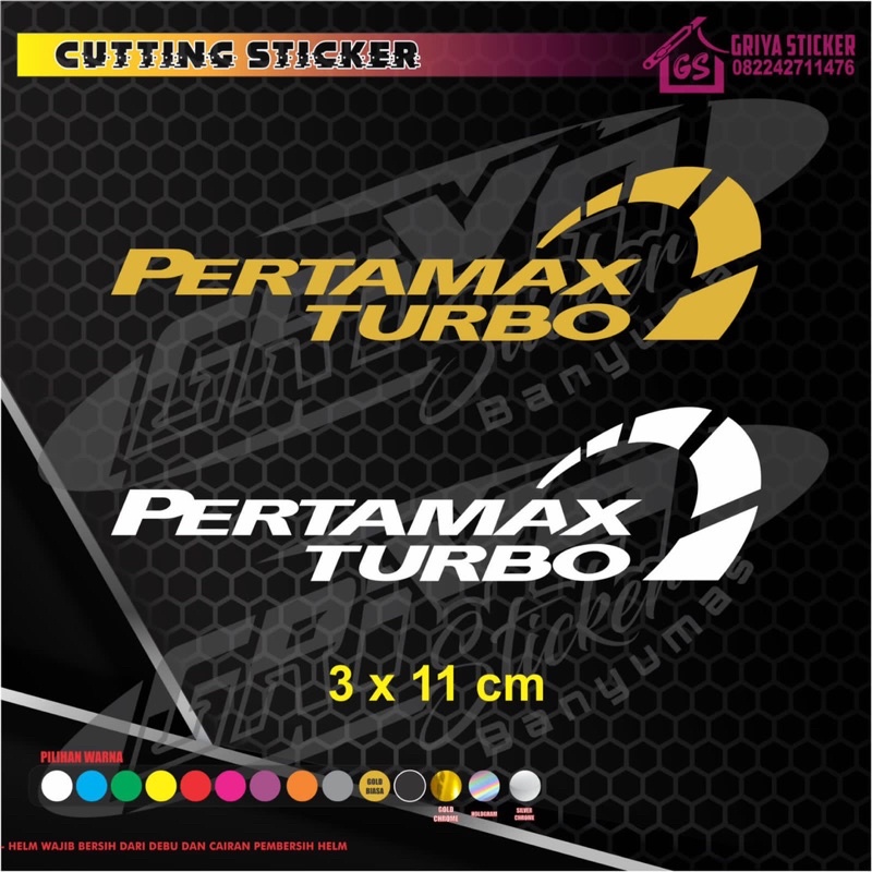 Sticker pertamax turbo stiker cutting pertamax turbo helmet helm motor mobil