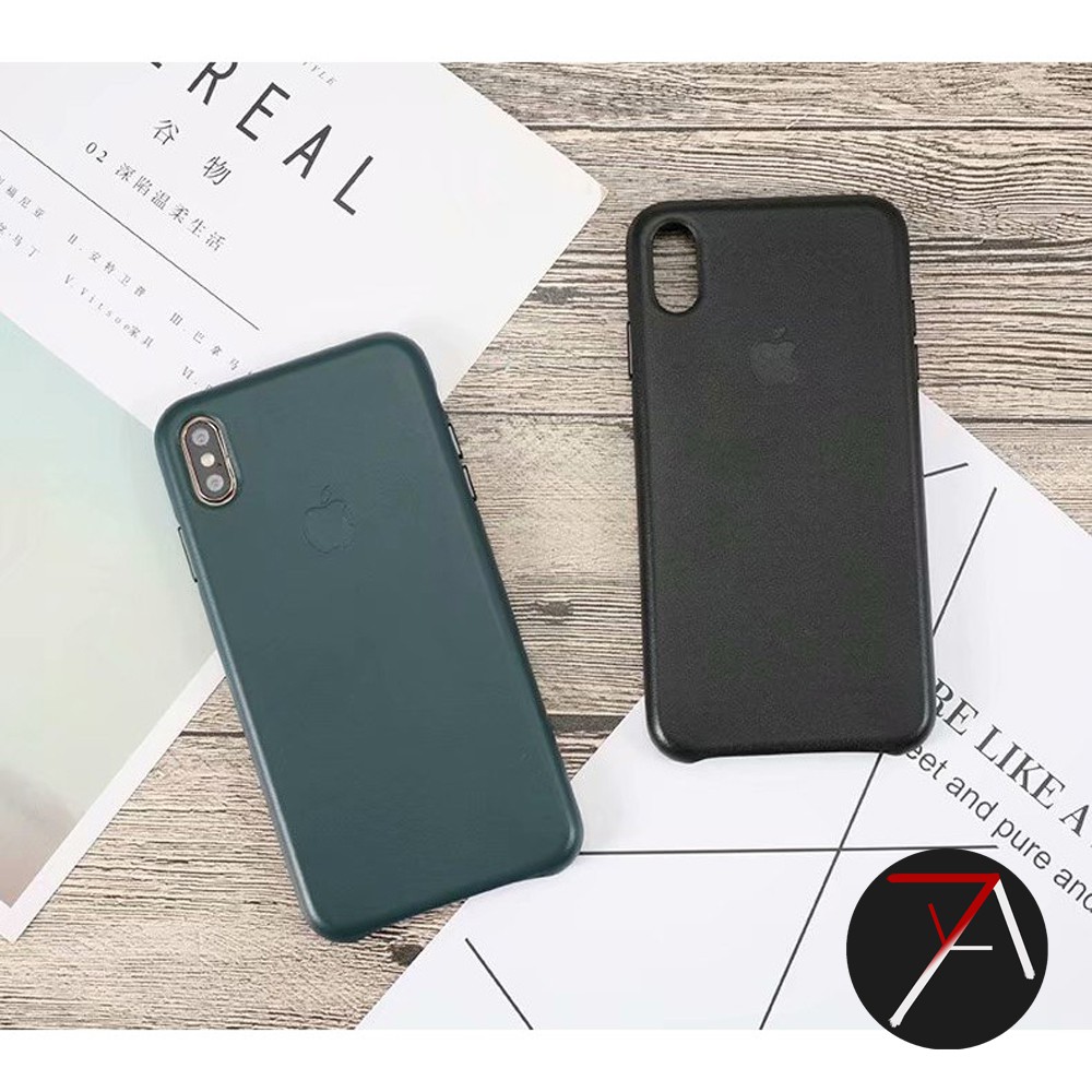 Iphone X XS IphoneX IphoneXS Premium Genuine Leather Kulit Case Cover Casing Original