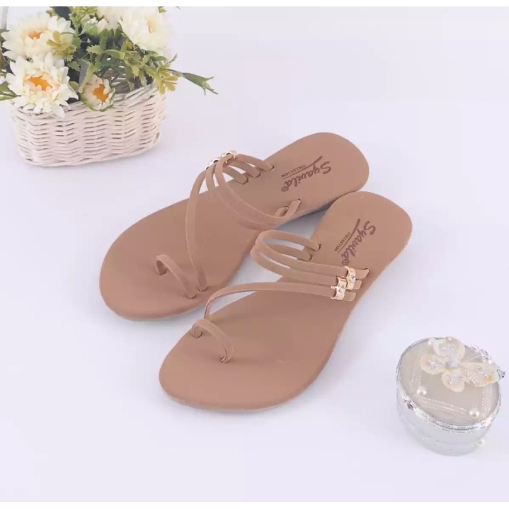 Satohama Sandal Wanita Terbaru Murah Kokop Jepit Silang / Sandal Flat Teplek / Sendal Sepatu Cewek Terbaru 2022