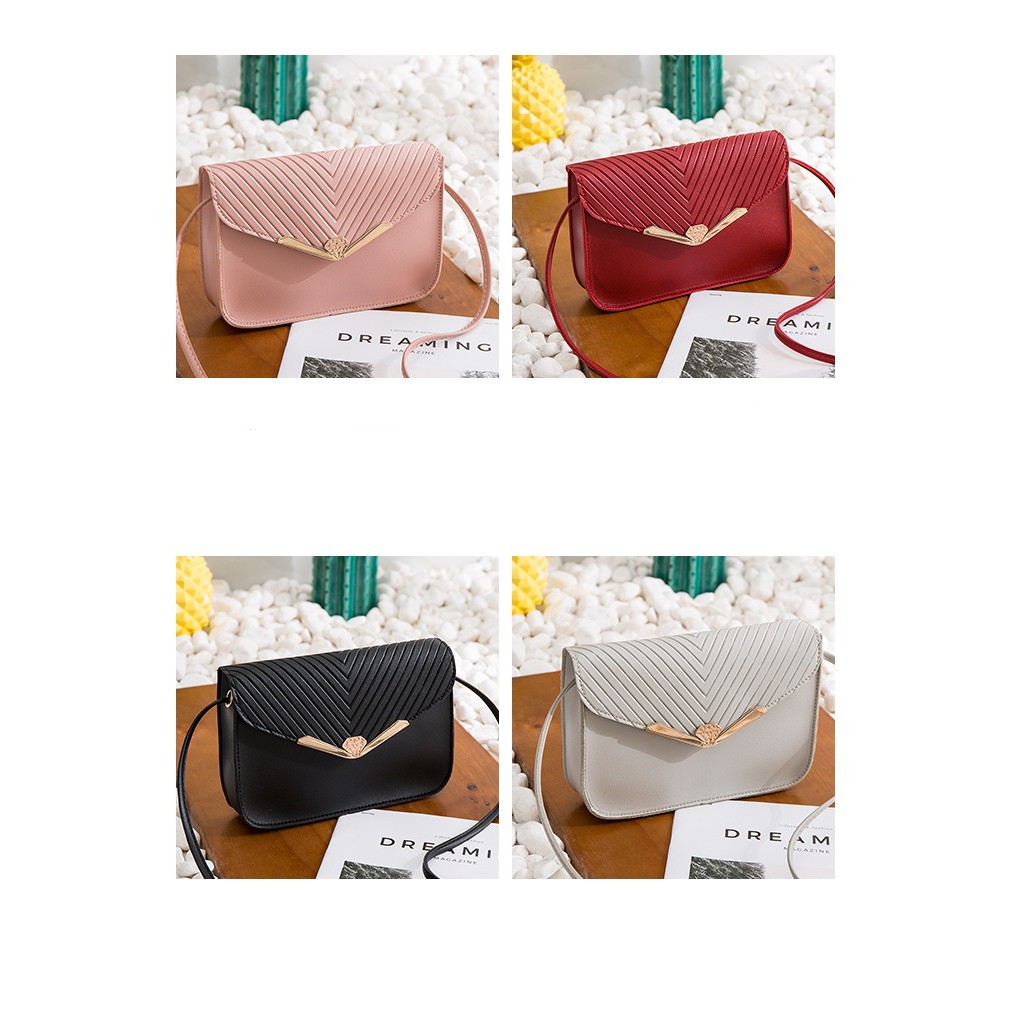 Tas Selempang Wanita Tas Slempang Wanita Korea PU Leather Multifungsi Murah Tas Bahu Shoulder Bag Hand Bag Wanita Cewek Fashion Elegan Simple Model Terbaru Kulit korea tas selempang wanita kekinian Azgalery T43