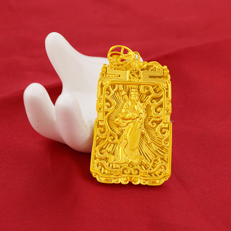 Goldkingdom Kalung Emas Asli Kadar 375 Liontin Tag Aduk Elektrik Untuk Pria