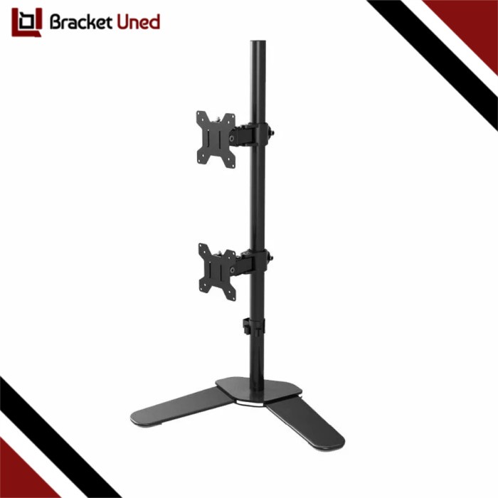 Bracket Stand Dual Monitor 14-27 Inch Braket 2 Monitor Breket Meja 14 18 20 24 27 Inch Merk Oximus Seri Hydra ZL1123