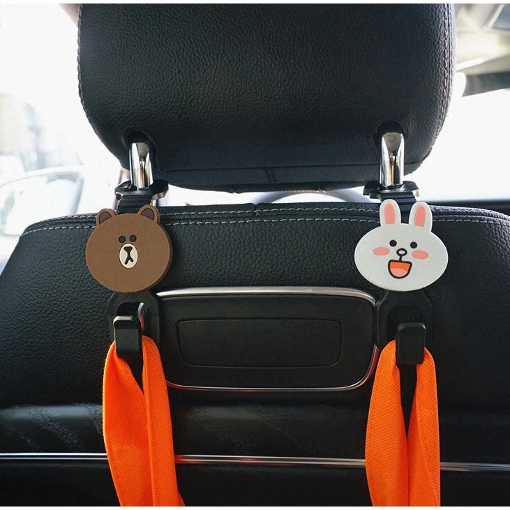 LINE FAMILY Brown Cony Sally Kumamon Hanger Gantungan Barang Belanja Belakang Jok sepasang / 2pc
