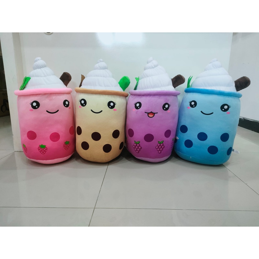 Boneka Boba Ice Cream Bubble Milk Tea Brown Sugar Ukuran JUMBO Wiiconnecting