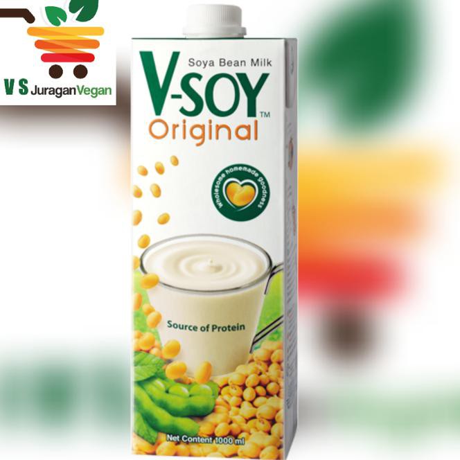 

0e5v v-soy original 1000 ml vsoy susu soya kedelai vegan xemw