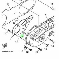 SHAFT PIN BOSH SELAH CVT MIO SPORTY SMILE NOUVO ORIGINAL ORI YAMAH