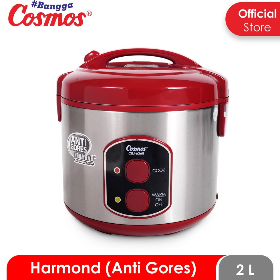 Cosmos CRJ6368 Rice Cooker Harmond / Magic Com 2 Liter 3 in 1 Bonus Gelas Ukur dan Sendok Nasi