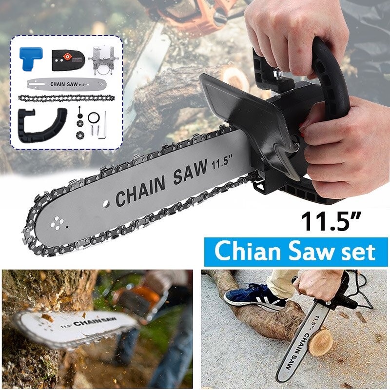 Adapter Gergaji Mesin Elektrik Angular Chainsaw 11.5 Inch - ABT317 - Black