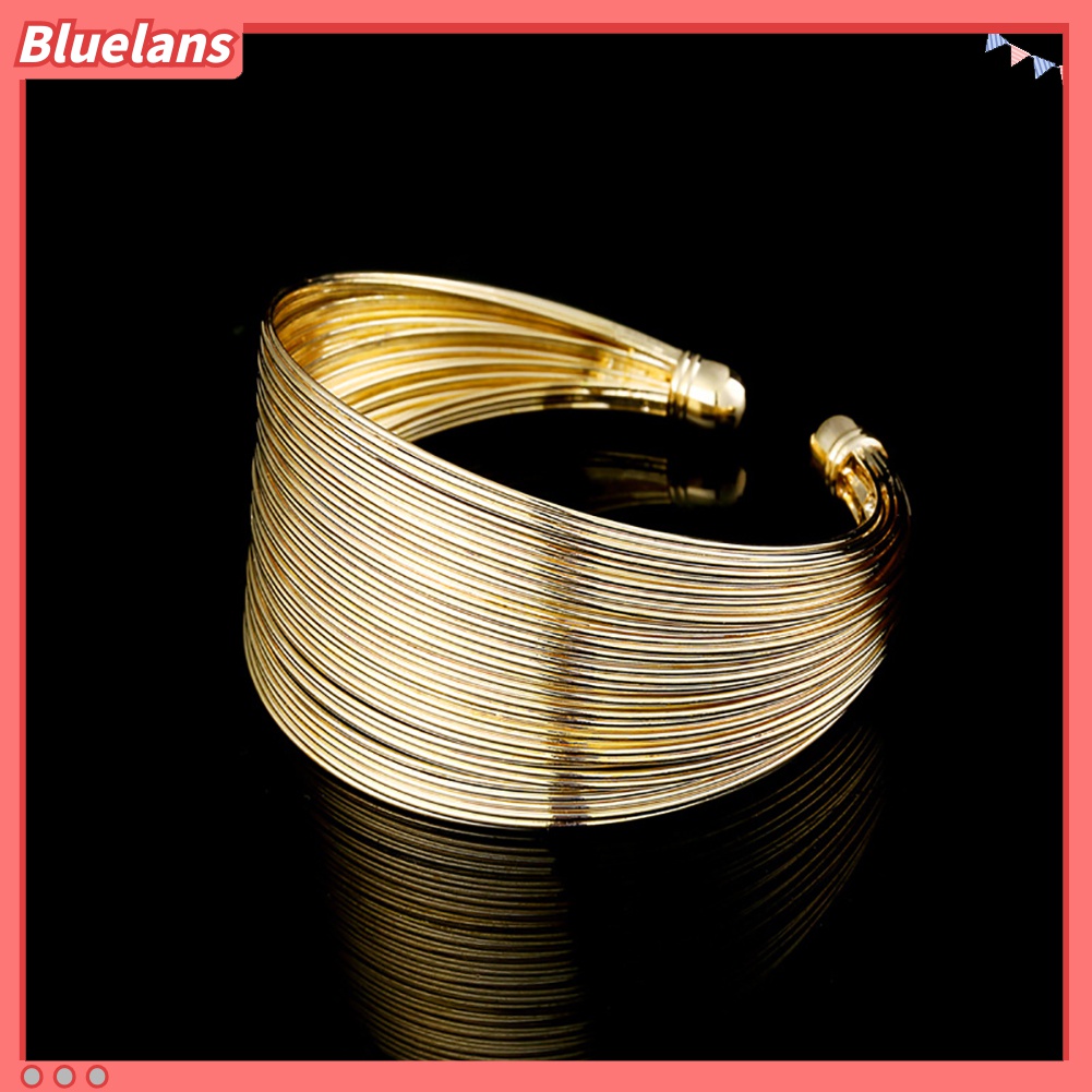 Bluelans Gelang Bangle Kawat Adjustable Model Terbuka Untuk Wanita