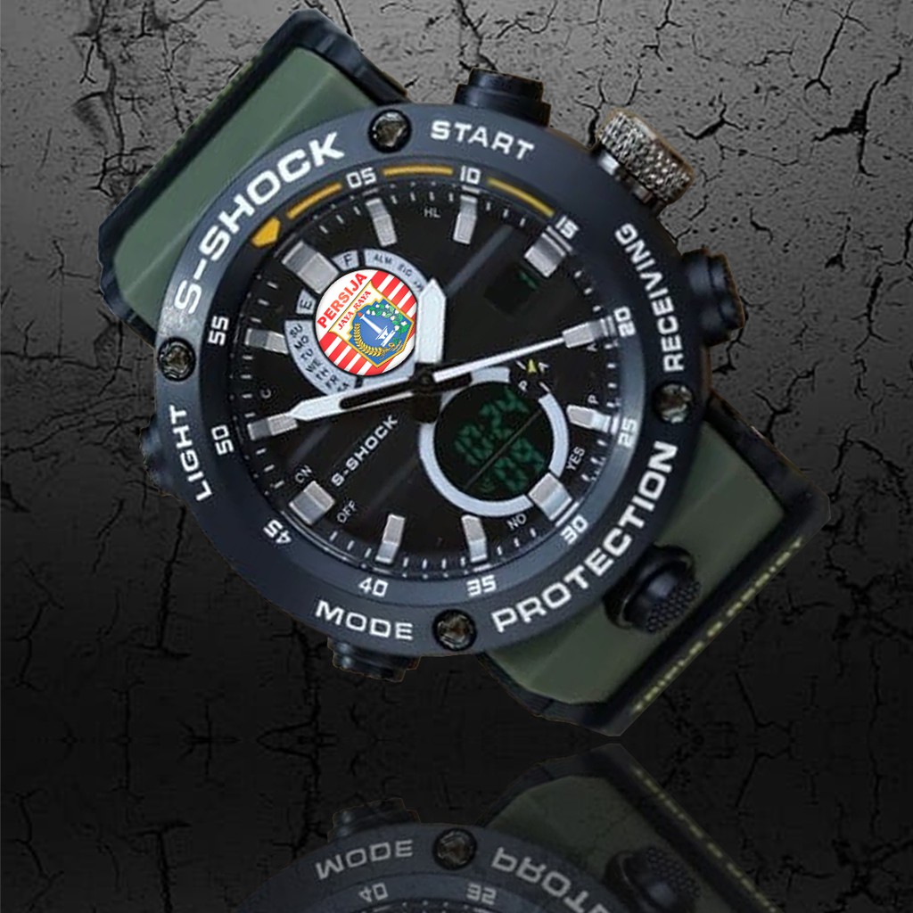 (EXCLUSIVE) Jam Tangan PERSIJA Double Time - Tali Hijau Army