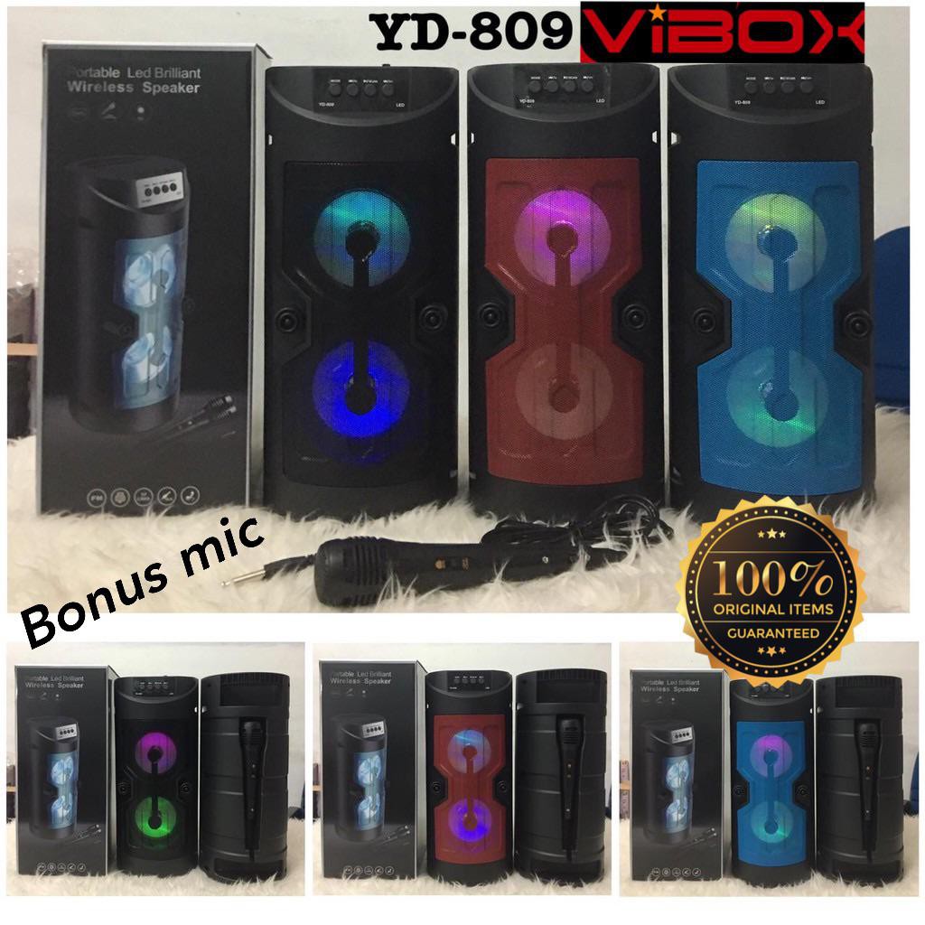 speaker bluetooth YD-806 &amp; YD-809 FREE MIC speaker aktif portabel termurah big bass bonus mic