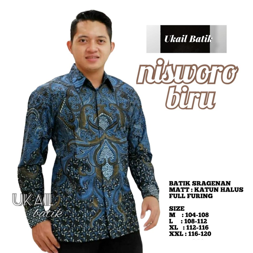 NISWORO BIRU UKAIL KEMEJA BATIK SOLO PRIA LENGAN PANJANG LAPIS FURING ATASAN BATIK PREMIUM MODERN KATUN HALUS WAHYU LAWASAN PRASTOWO PEKSI YUDHA PEKSI SANDING ABIYAKSA PUSPO KINASIH GURDO WIBOWO PRAKOSO PRAKOSO VIOLET NOGO ABANG KERIS PUSOKO JAYA ADIATMA