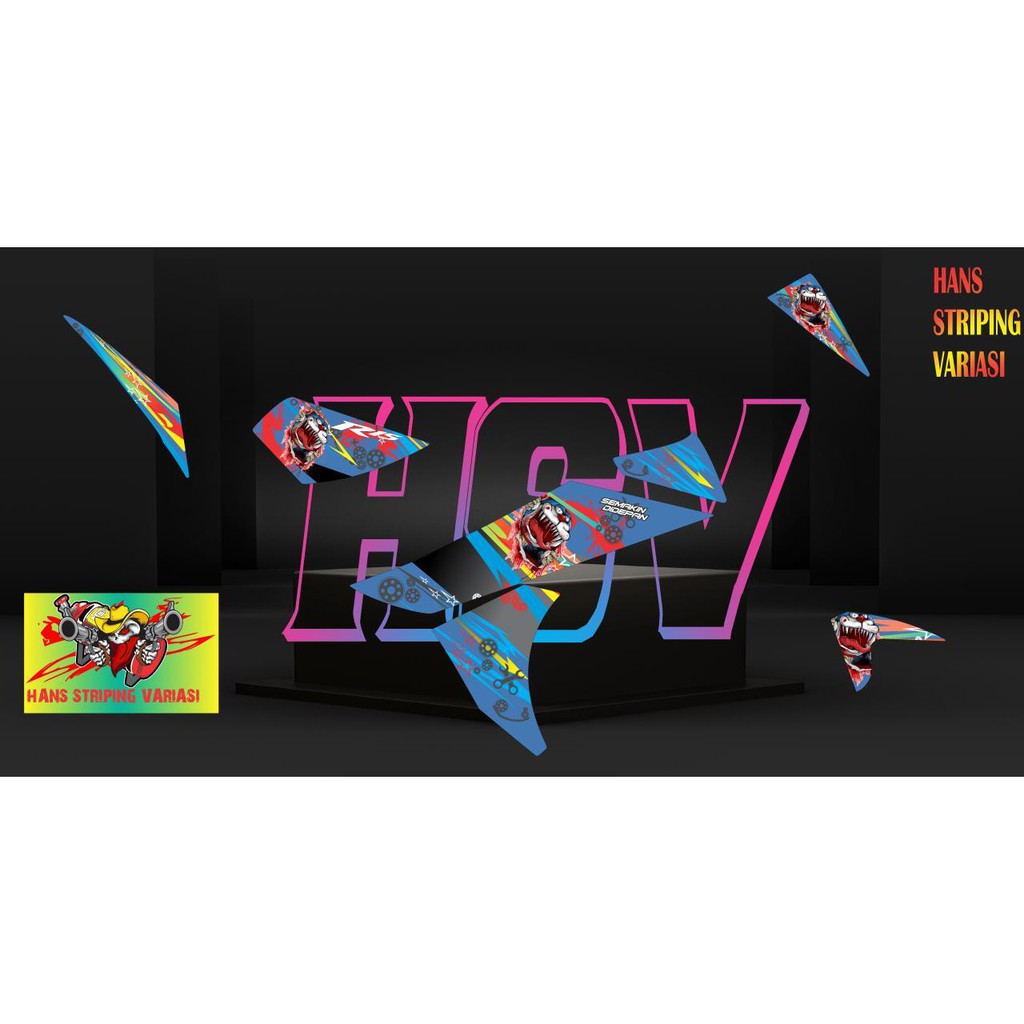 striping stiker decal r15 v1/v2 doraemon zombie