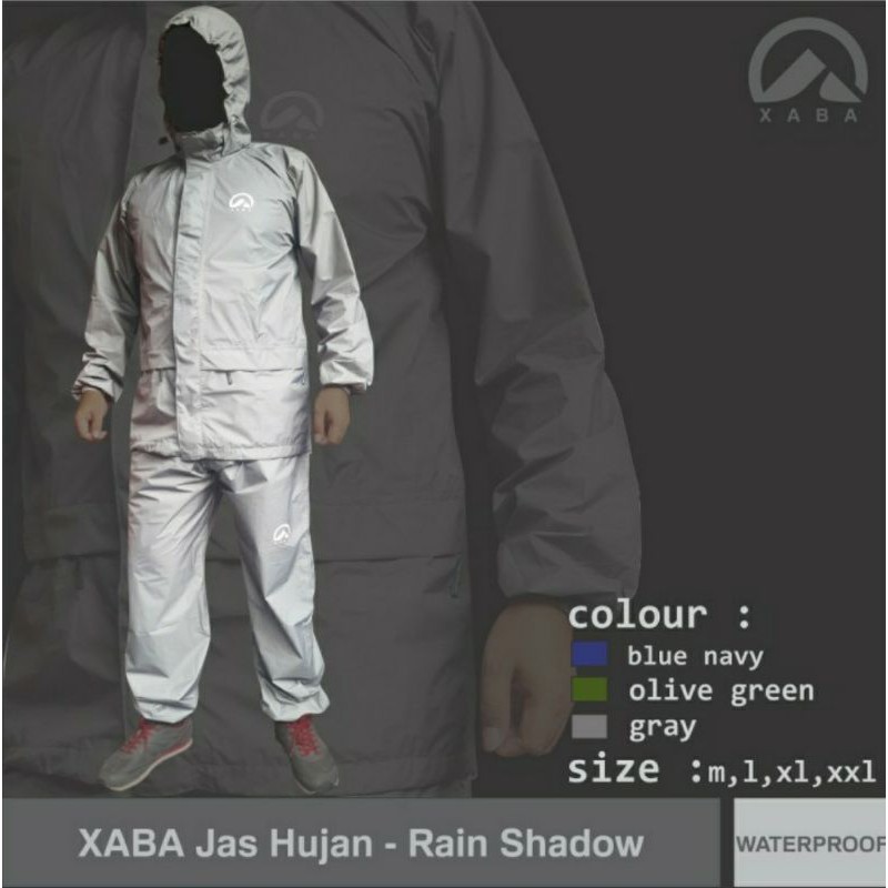 jas hujan xaba rain shadow waterproof windproof anti air jas hujan gunung hiking