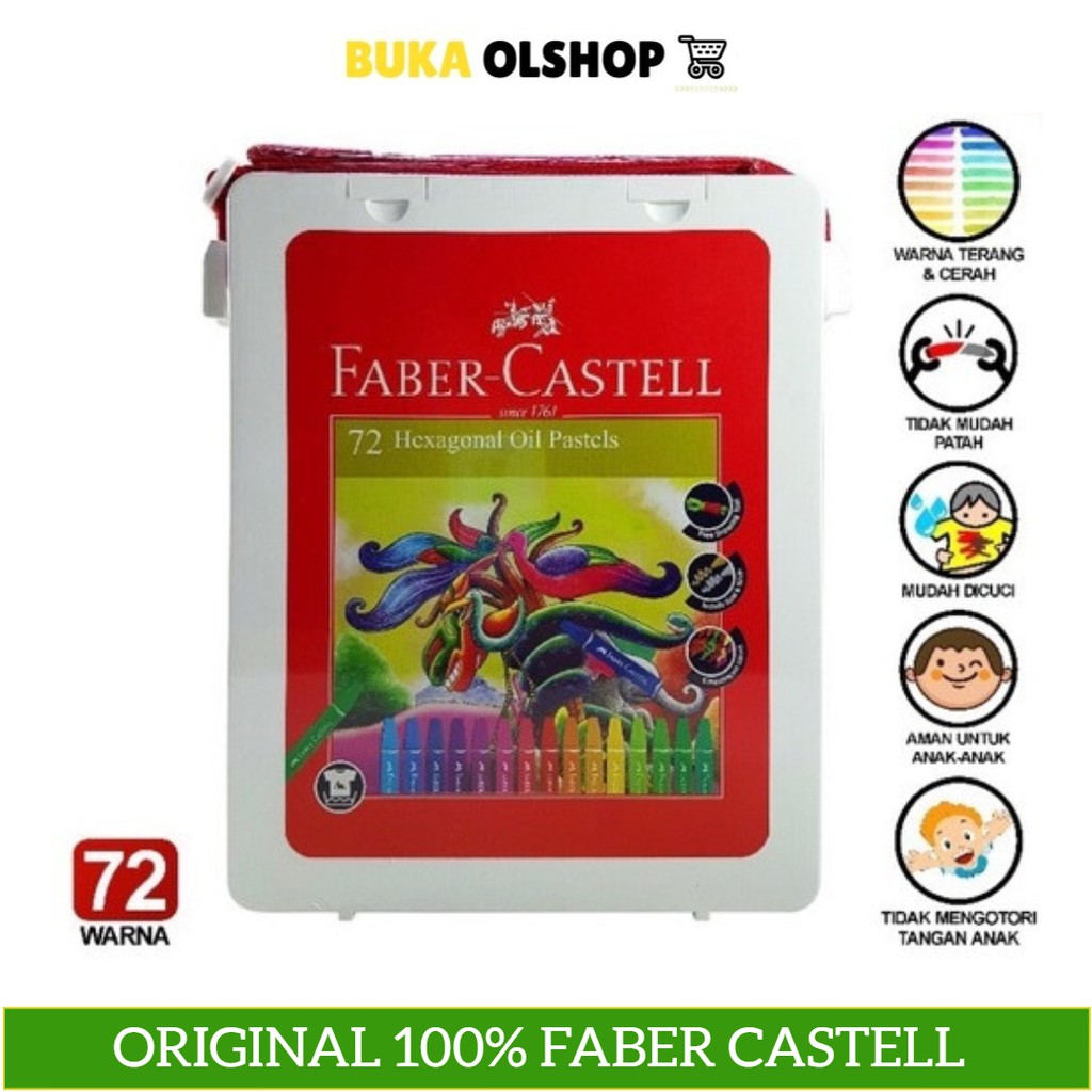 

Oil Pastel Faber Castell Hexagonal Crayon 72 Colours Warna