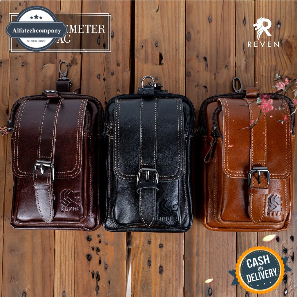 REVEN LEATHER - Demeter Waistbag /Handphone bag