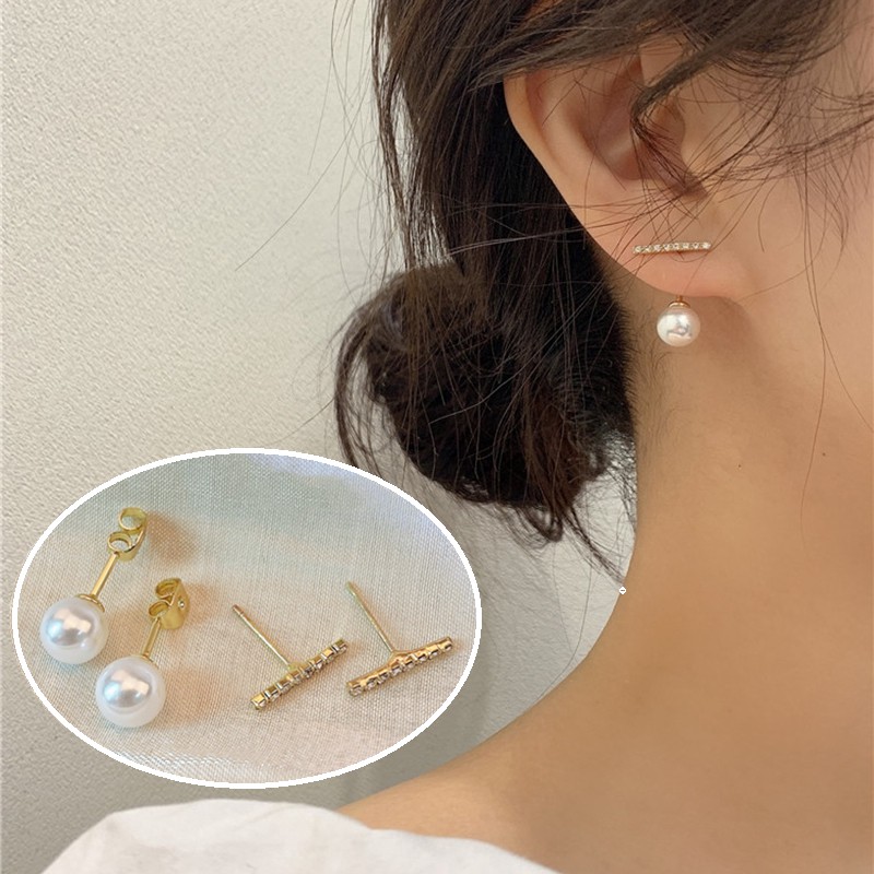 Korean Pearl Earrings for Women Simple All Match Pendientes 2021 Fashion Jewelry Sexy Girl Jewelry