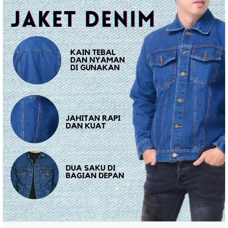 jaket pria denim jeans premium