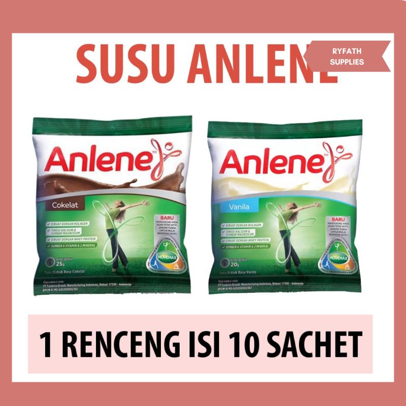 

ANLENE SACHET VANILA & COKLAT | 25gr x 10pcs