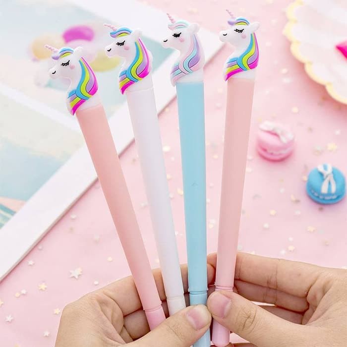

P208 Pena Ballpoint Lucu Unik ATK Sekolah Lucu Bolpoin Karakter Pulpen Elegant Unicorn 4.8