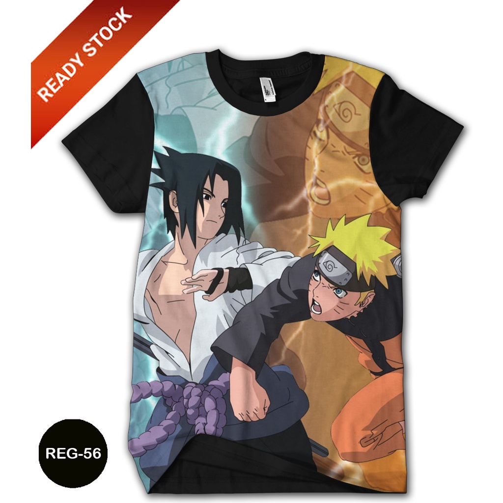 Baju Naruto vs Sasuke Itachi Baju Naruto Uzumaki Kartun Animasi Anak REG-56