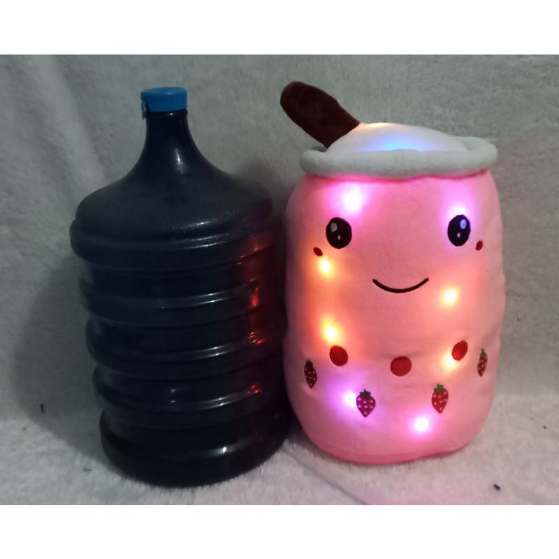 boneka boba jumbo lampu led 50cm