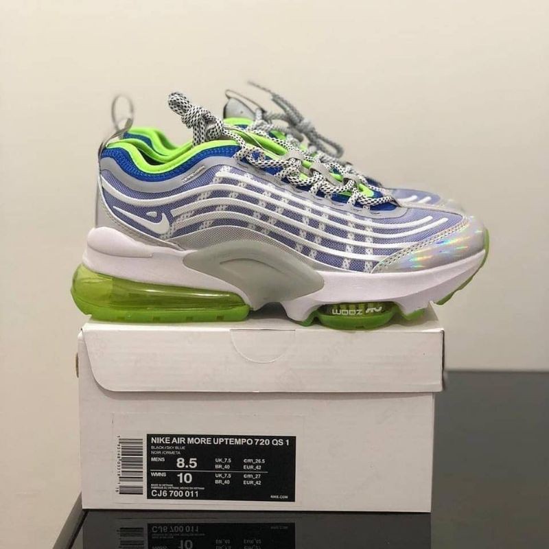 Sepatu Sneakers Pria Nike Air More Uptempo QS1 " Silver Green "