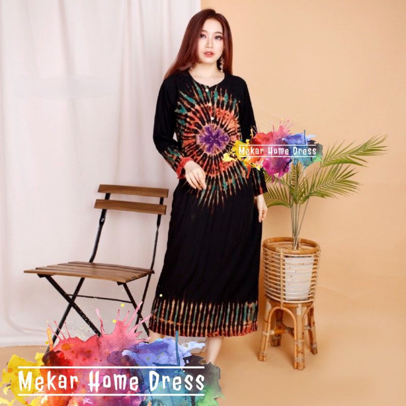 LONGDRESS BLACK SWEET DASTER RAYON KANCING DEPAN 3 VIRAL BUSUI BUMIL MURAH ADEM DIPAKAI LONG DRESS