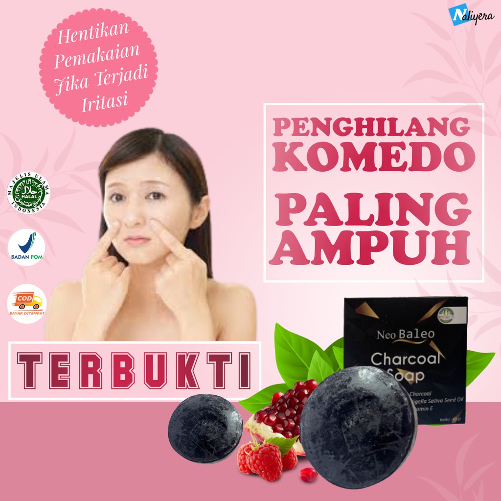 Sabun Wajah NEO BALEO Sabun Charcoal Original Penghilang Komedo