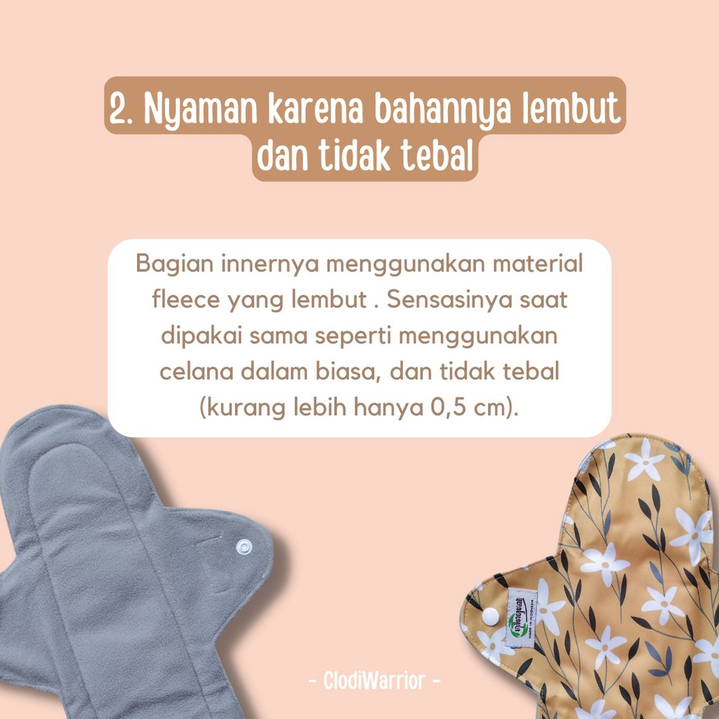 Ningrat Menspad Pembalut kain Cuci Ulang Wanita Menstrual pad SNI