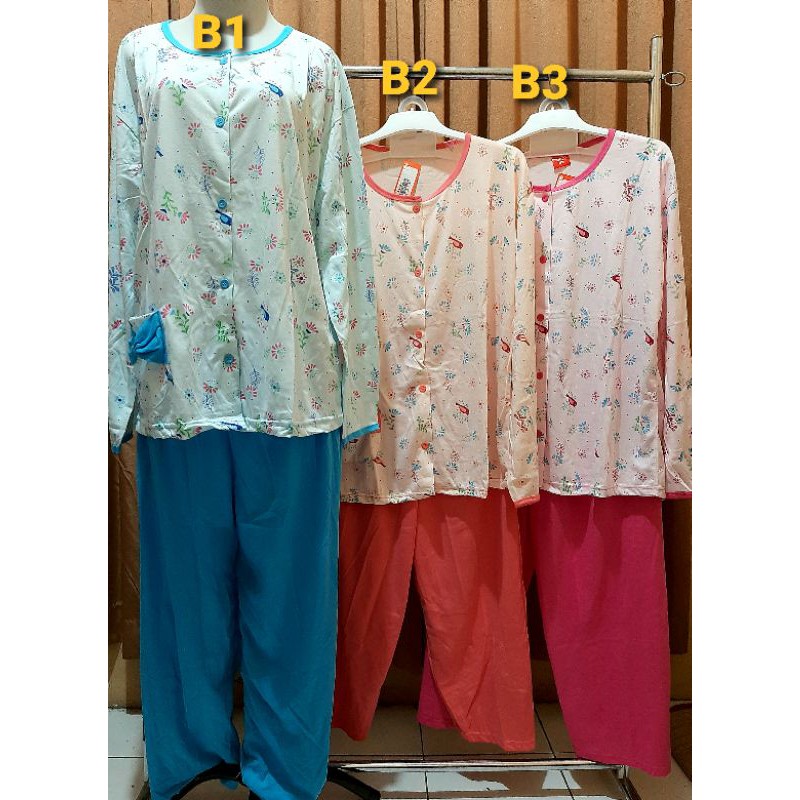 Babydoll PP AMRO JUMBO MURAH Lengan Panjang Celana Panjang,Piyama Baju Tidur Baby Doll Wanita,wfh