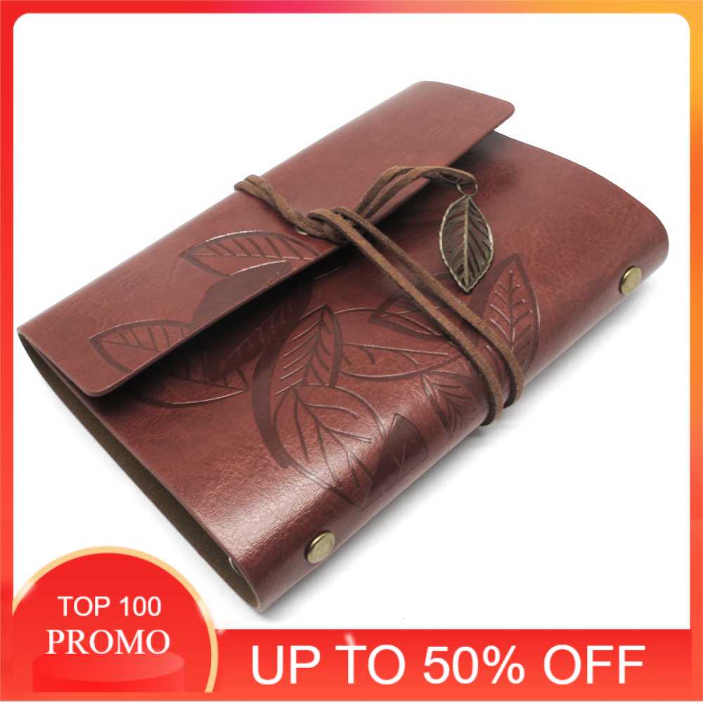 

[PROMO] BESTOYARD Buku Catatan Binder Kulit Retro Leaf Kertas A5 - BSD666 Baru