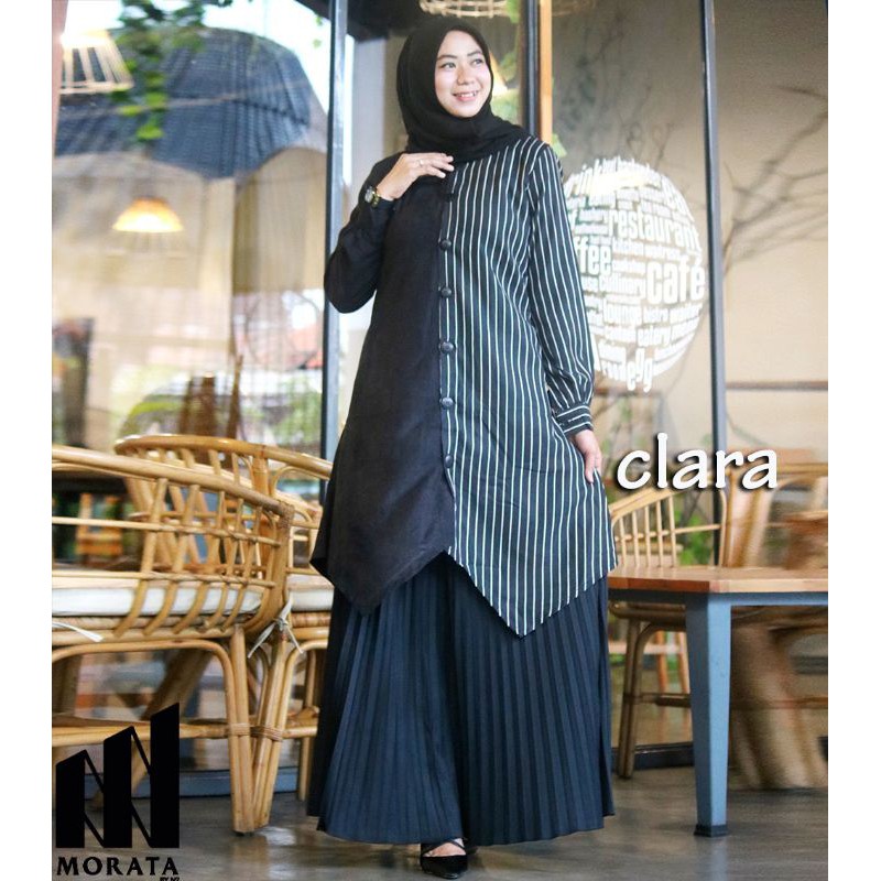 STELAN TUNIK ROK PLISKET CLARA ORI MORATA